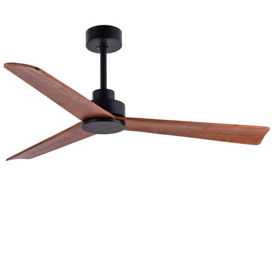 3 lames de bois 52 pouces ventilateur brun Ventilateur de plafond en bois Pas de lumière