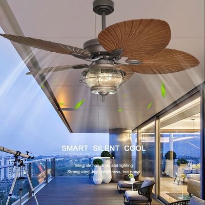 Ventilateur de plafond imperméable à l'eau de 52 pouces avec lumière 5 lames ABS