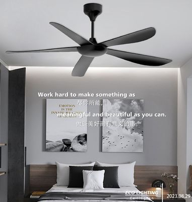Des lames de fer, un ventilateur de plafond à LED moderne, 55 pouces, avec lumière.