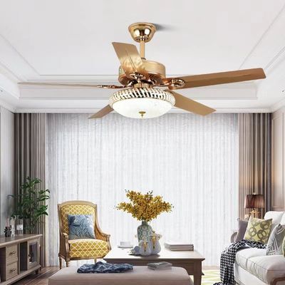 52Ventilateur de plafond à économie d'énergie à faible bruit ABS à cinq lames