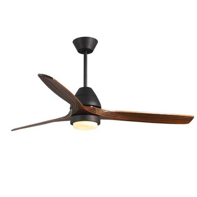Ventilateur de plafond en bois massif LED 20W Ventilateur de plafond à hélice en bois