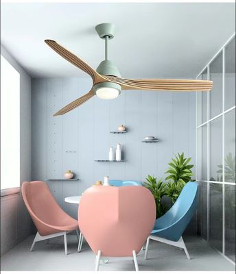 Ventilateur de plafond en bois massif LED 20W Ventilateur de plafond à hélice en bois