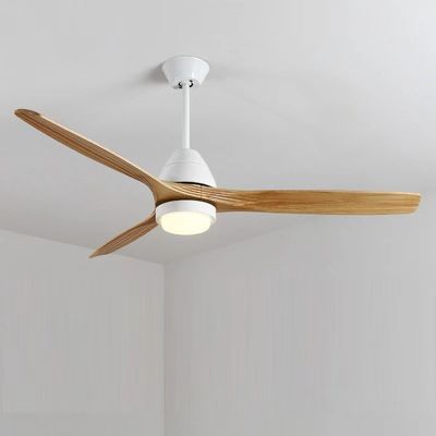 Ventilateur de plafond en bois massif LED 20W Ventilateur de plafond à hélice en bois