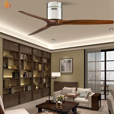 Ventilateur de plafond à moteur à courant continu moderne de 52 pouces avec télécommande pour chambre à coucher