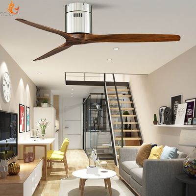 Ventilateur de plafond à moteur à courant continu moderne de 52 pouces avec télécommande pour chambre à coucher