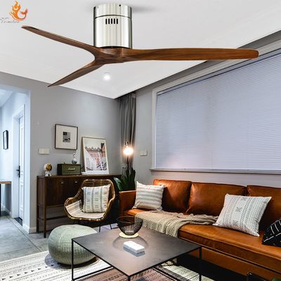 Ventilateur de plafond à moteur à courant continu moderne de 52 pouces avec télécommande pour chambre à coucher