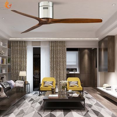 Ventilateur de plafond à moteur à courant continu moderne de 52 pouces avec télécommande pour chambre à coucher