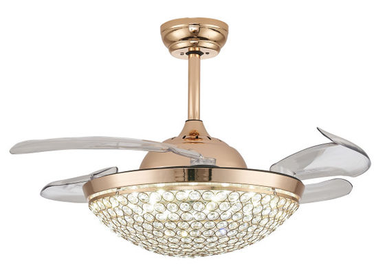 Ventilateur de plafond à moteur à courant continu moderne de 42 pouces LED 36W avec lumière