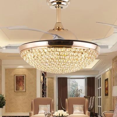 Ventilateur de plafond à moteur à courant continu moderne de 42 pouces LED 36W avec lumière