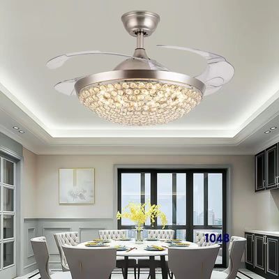 Ventilateur de plafond à moteur à courant continu moderne de 42 pouces LED 36W avec lumière