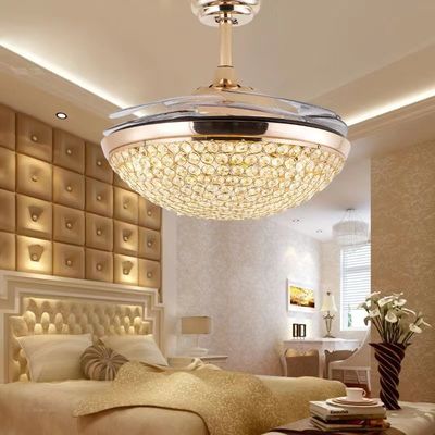 Ventilateur de plafond à moteur à courant continu moderne de 42 pouces LED 36W avec lumière