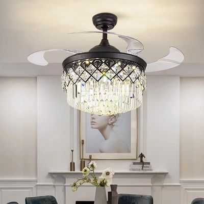 Modern Sell Well 42 pouces haute qualité ventilateur de plafond intelligent moteur à courant continu avec lumière