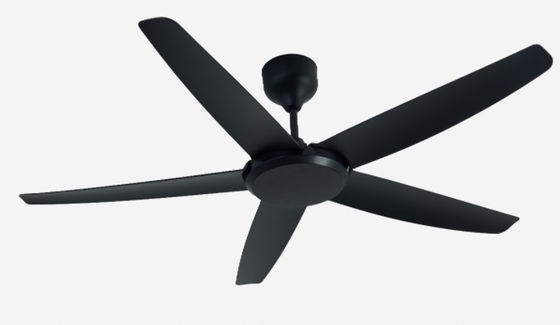 Ventilateurs ECO 56 pouces Ventilateur de plafond en courant continu noir moderne pour bureau