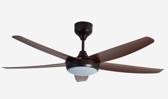 Ventilateur de plafond à moteur à courant continu moderne de 56 pouces en or avec lumière pour bureau