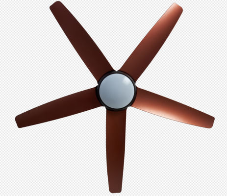 Ventilateur de plafond à moteur à courant continu moderne de 56 pouces en or avec lumière pour bureau