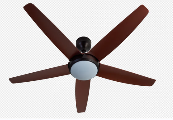 Ventilateur de plafond à moteur à courant continu moderne de 56 pouces en or avec lumière pour bureau
