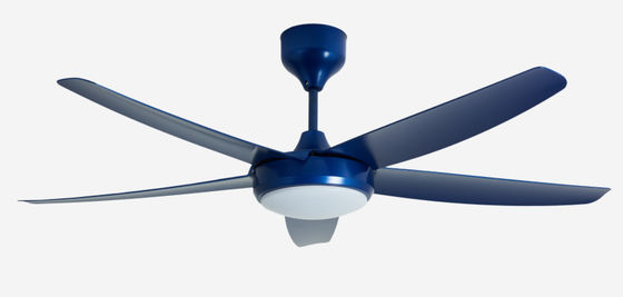 Bleu 56 pouces moteur à courant continu moderne ventilateur de plafond télécommande avec lumière