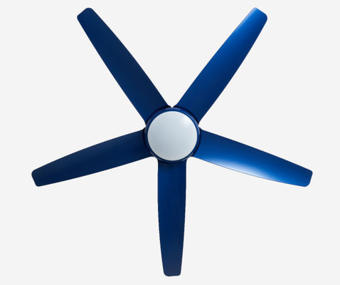 Bleu 56 pouces moteur à courant continu moderne ventilateur de plafond télécommande avec lumière