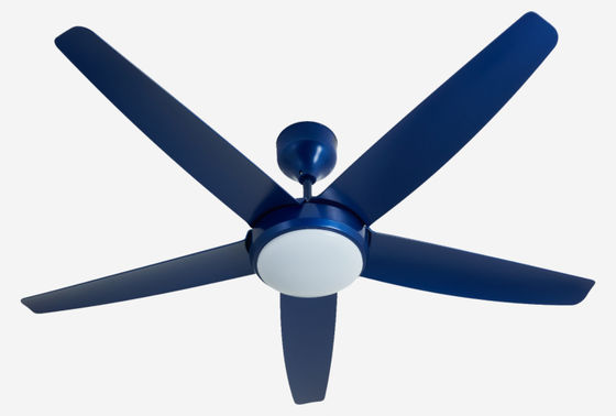 Bleu 56 pouces moteur à courant continu moderne ventilateur de plafond télécommande avec lumière