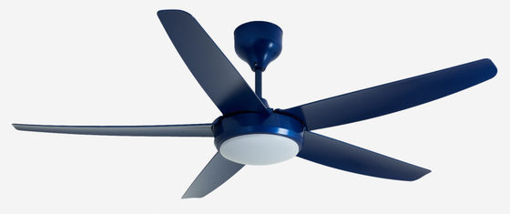Bleu 56 pouces moteur à courant continu moderne ventilateur de plafond télécommande avec lumière