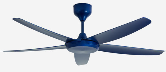 Ventilateur de plafond à moteur à courant continu bleu moderne de 56 pouces