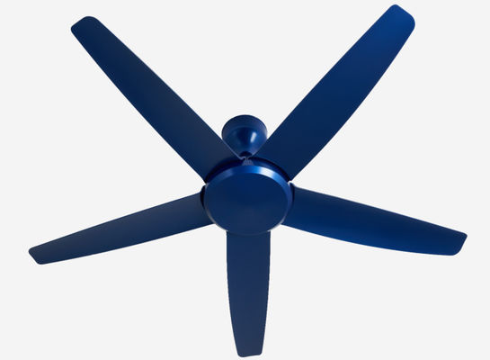 Ventilateur de plafond à moteur à courant continu bleu moderne de 56 pouces