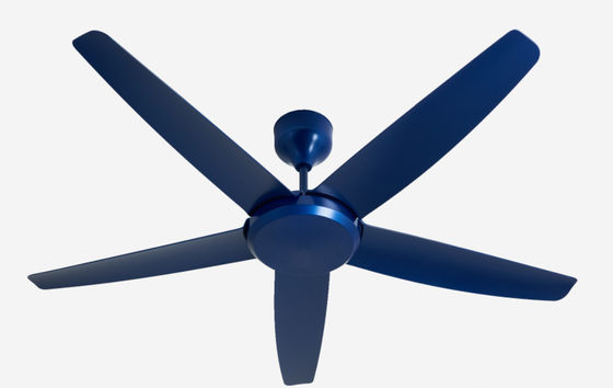 Ventilateur de plafond à moteur à courant continu bleu moderne de 56 pouces