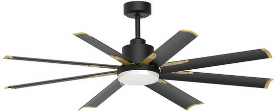 Ventilateurs de plafond d'entrepôt de grande taille de 60 pouces moteur CC avec télécommande