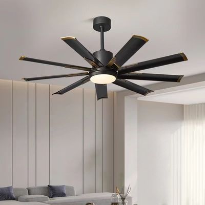 Ventilateurs de plafond d'entrepôt de grande taille de 60 pouces moteur CC avec télécommande