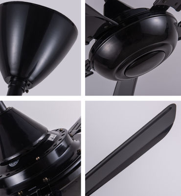 56 pouces ABS Ventilateur de plafond noir Faible bruit avec télécommande