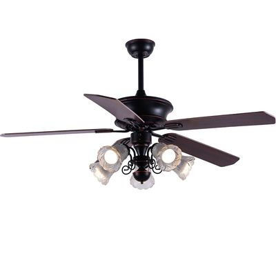Classique 52En American Plafond Fan Lamelles en contreplaqué avec télécommande