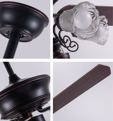 Classique 52En American Plafond Fan Lamelles en contreplaqué avec télécommande
