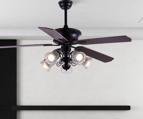 Classique 52En American Plafond Fan Lamelles en contreplaqué avec télécommande