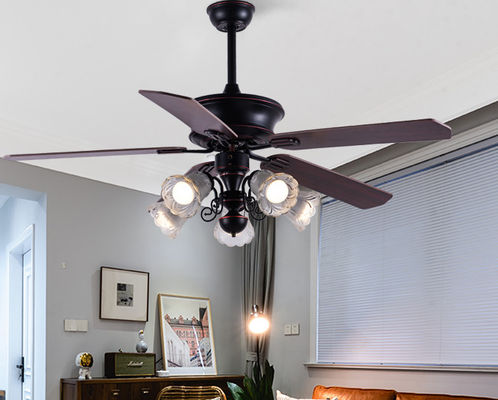 Classique 52En American Plafond Fan Lamelles en contreplaqué avec télécommande
