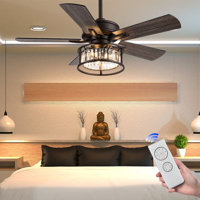 Ventilateurs de plafond américains à vitesse réglable 5 lames de contreplaqué 42 pouces