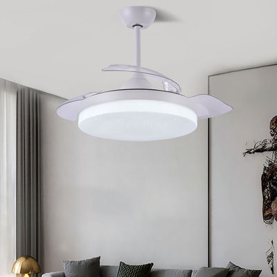 Ventilateur de plafond de chandelier réglable en 3 couleurs, lampe à commande à distance de 36 pouces, ventilateur de plafond invisible avec lumière