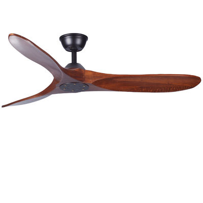 Ventilateur de plafond en bois massif ECO brun 52in 3 Blade Ventilateur de bois