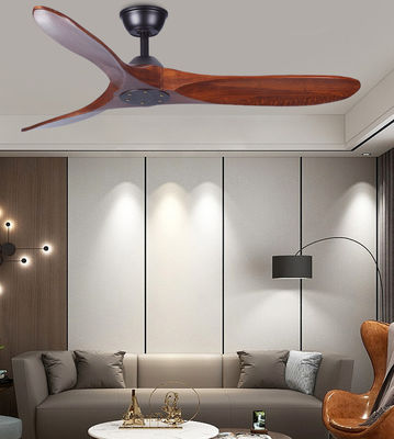 Ventilateur de plafond en bois massif ECO brun 52in 3 Blade Ventilateur de bois