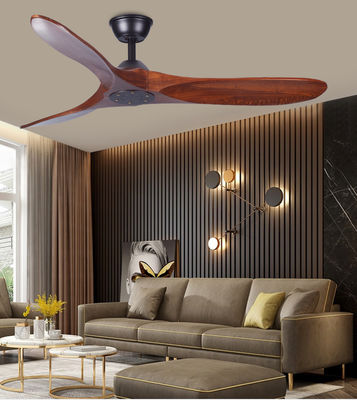 Ventilateur de plafond en bois massif ECO brun 52in 3 Blade Ventilateur de bois