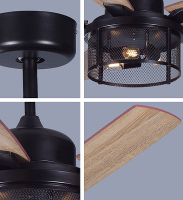 ECO 52In Ventilateurs de plafond américains Lames de contreplaqué Ventilateur de plafond à distance avec lumière