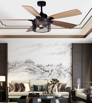 ECO 52In Ventilateurs de plafond américains Lames de contreplaqué Ventilateur de plafond à distance avec lumière