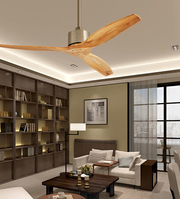 Ventilateur de plafond en bois réel avec bois léger / télécommande