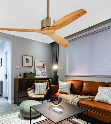 Ventilateur de plafond en bois réel avec bois léger / télécommande