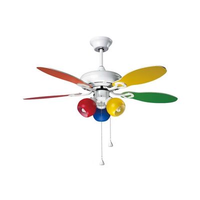 Ventilateur de plafond ultra silencieux de 42 pouces avec 5 lames de contreplaqué colorées