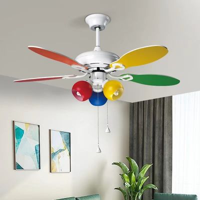 Ventilateur de plafond ultra silencieux de 42 pouces avec 5 lames de contreplaqué colorées