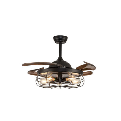 Dortoir confortable E27 52 pouces haute qualité ventilateur de plafond intelligent moteur à courant continu avec lumière
