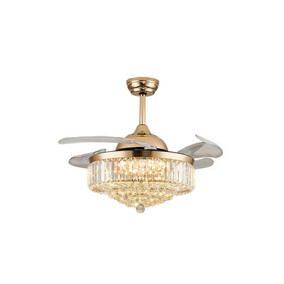 Faible bruit Ventilateur de plafond confortable de chambre de 52 pouces moteur à courant continu avec lumière