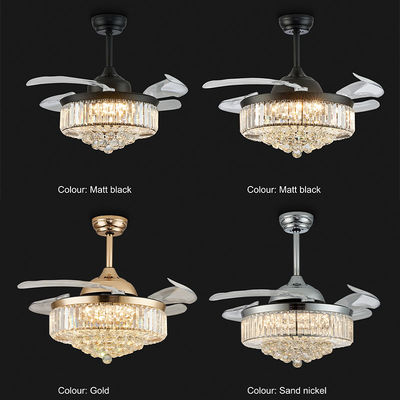 Faible bruit Ventilateur de plafond confortable de chambre de 52 pouces moteur à courant continu avec lumière