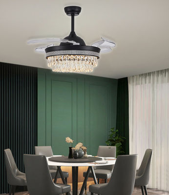 Ventilateur de plafond pliable à l'or clair