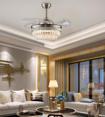 Ventilateur de plafond pliable à l'or clair